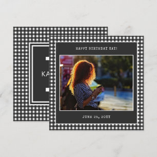 Aangepast foto geruit patroon gemerkt modern kaart