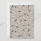 Aangepast foto grijs botanische elegante verticale feestdagenkaart (Achterkant)