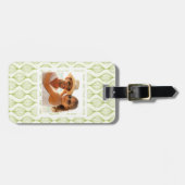 Aangepast foto groen ogeenpatroon bagagelabel (Voorkant horizontaal)