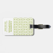 Aangepast foto groen ogeenpatroon bagagelabel (Achterkant horizontaal)