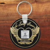 Aangepast foto-herdenkingshart sleutelhanger (Voorkant)