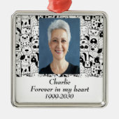 Aangepast foto-herinneringssouvenir voor altijd in metalen ornament (Voorkant)