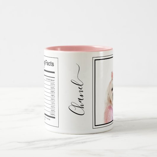 Aangepast foto-Hondenras Feit Maltees Tweekleurige Koffiemok (Center)