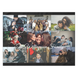 Aangepast foto-inklage Familie Naam 9 Familifoto's Tafelkleed