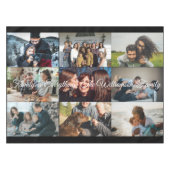 Aangepast foto-inklage Familie Naam 9 Familifoto's Tafelkleed (Voorkant (Horizontaal))