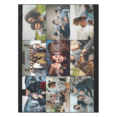 Aangepast foto-inklage Familie Naam 9 Familifoto's Tafelkleed (Voorkant)