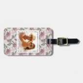 Aangepast foto-inktpatroon met hibiscus Flowers Bagagelabel (Voorkant horizontaal)