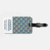 Aangepast foto-inktvispatroon bagagelabel (Achterkant horizontaal)