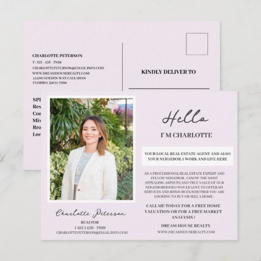 Aangepast Foto je eigen unieke onroerend goed Briefkaart (Voorkant / Achterkant)