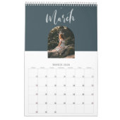 Aangepast foto-kalender voor geborsteld gebruik kalender (Mar 2026)