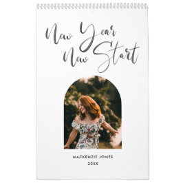 Aangepast foto-kalender voor geborsteld gebruik kalender
