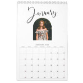 Aangepast foto-kalender voor geborsteld gebruik kalender (Jan 2026)