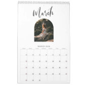 Aangepast foto-kalender voor geborsteld gebruik kalender (Mar 2026)
