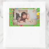 Aangepast foto-kleurig Paintborstelthema Rechthoekige Sticker (Tas)