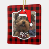 Aangepast foto-Lijst Land Red Buffalo Check Pset Keramisch Ornament (Links)