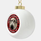 Aangepast foto-Lijst Land Red Buffalo Check Pset Keramische Bal Ornament (Rechts)