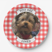 Aangepast foto-Lijst Land Red Buffalo Check Pset Papieren Bordje (Voorkant)