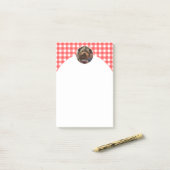 Aangepast foto-Lijst Land Red Buffalo Check Pset Post-it® Notes (Op bureau)