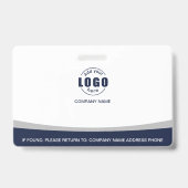 Aangepast foto logo QR-code Medewerker Bedrijfs Gr Badge (Achterkant)