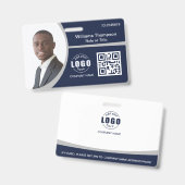 Aangepast foto logo QR-code Medewerker Bedrijfs Gr Badge (Voor- en achterkant)