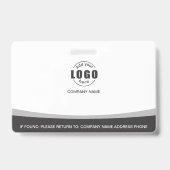 Aangepast foto logo QR-code medewerker zakelijk gr Badge (Achterkant)