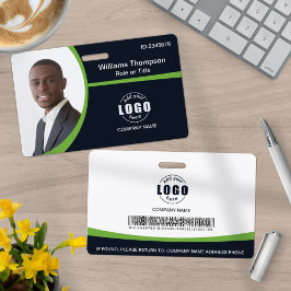 Aangepast foto logo streepjescode werknemer bedrij badge