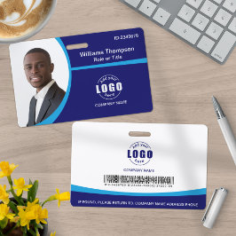 Aangepast foto-Logo streepjescode werknemer bedrij Badge