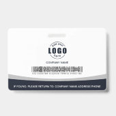 Aangepast foto logo streepjescode werknemer zakeli badge (Achterkant)