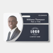 Aangepast foto logo streepjescode werknemer zakeli badge (Voorzijde)