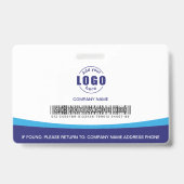 Aangepast foto logo streepjescode werknemer zakeli badge (Achterkant)