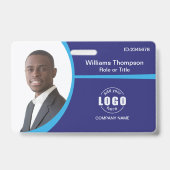 Aangepast foto logo streepjescode werknemer zakeli badge (Voorzijde)