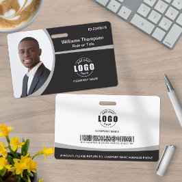 Aangepast foto logo streepjescode werknemer zakeli badge