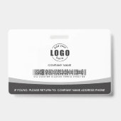 Aangepast foto logo streepjescode werknemer zakeli badge (Achterkant)