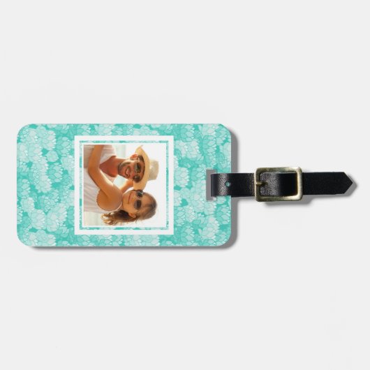 Aangepast foto Lotus patroon 2 Bagagelabel (Voorkant horizontaal)