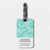 Aangepast foto Lotus patroon 2 Bagagelabel (Achterkant verticaal)