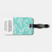 Aangepast foto Lotus patroon 2 Bagagelabel (Achterkant horizontaal)