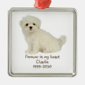 Aangepast foto Memorial Keepomwille Pet Dog Metal  Metalen Ornament (Voorkant)