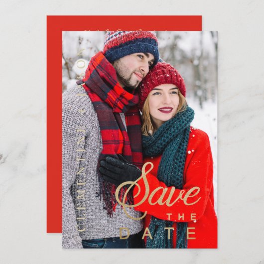 Aangepast foto met gekoppelde whimsical-script (Voorkant / Achterkant)