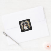 Aangepast foto Modern bruiloft Return-adres Vierkante Sticker (Envelop)