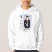 Aangepast foto Modern Elegant Senior Afstuderen De Hoodie (Voorkant)