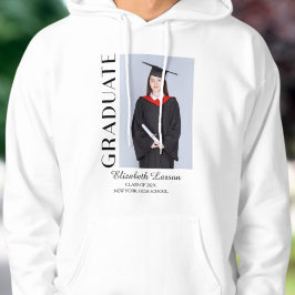 Aangepast foto Modern Elegant Senior Afstuderen De Hoodie