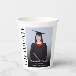 Aangepast foto Modern Elegant Senior Afstuderen De Papieren Bekers