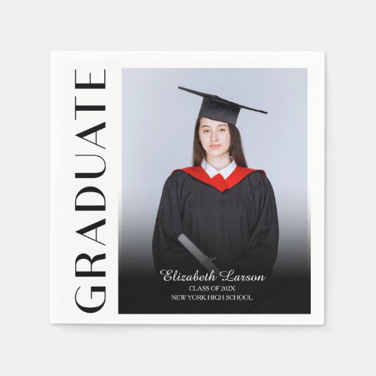 Aangepast foto Modern Elegant Senior Afstuderen De Servet (Voorkant)