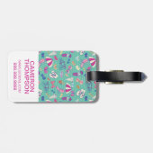 Aangepast foto-mooi zomerpatroon bagagelabel (Achterkant horizontaal)