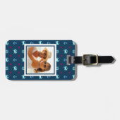 Aangepast foto nautisch sterpatroon bagagelabel (Voorkant horizontaal)