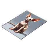 Aangepast foto-Notitieboek | Schattigee Elf Sphynx Notitieboek (Linkerzijde)