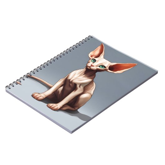 Aangepast foto-Notitieboek | Schattigee Elf Sphynx Notitieboek (Linkerzijde)