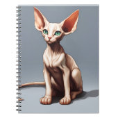 Aangepast foto-Notitieboek | Schattigee Elf Sphynx Notitieboek (Voorkant)