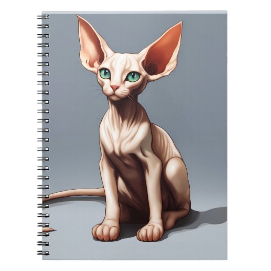 Aangepast foto-Notitieboek | Schattigee Elf Sphynx Notitieboek (Voorkant)
