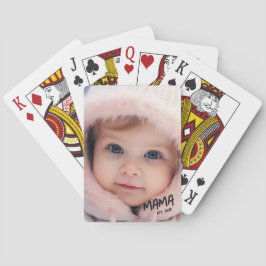 Aangepast foto-ouderschapsgeschenk Mama Opgericht  Pokerkaarten
